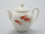 茶壷（チャフー・急須）浮彩金魚茶壷